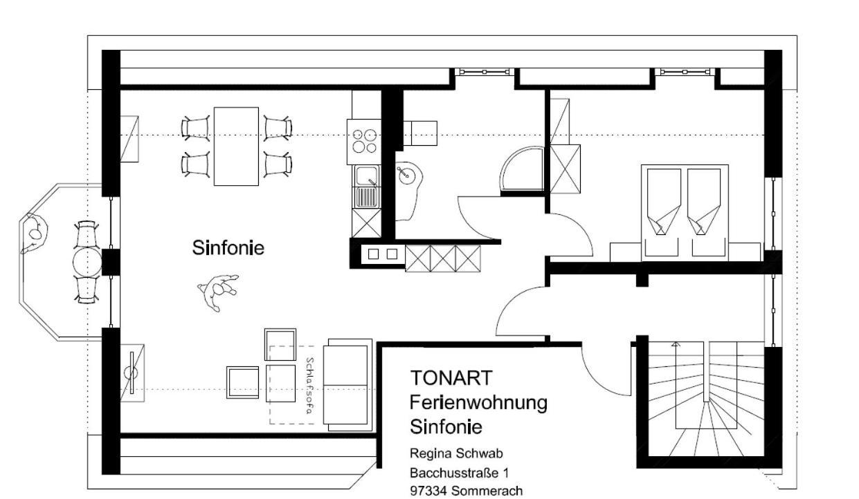 Ferienwohnung TonArt Sommerach Exterior foto